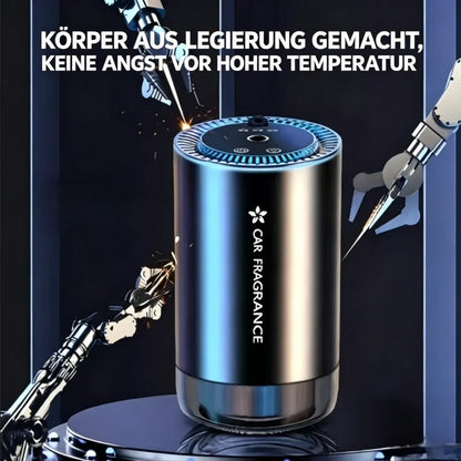 Car Intelligent Fragrance Machine, Automatic Spraying Function, Aluminum Alloy, Starry-Sky Ambient Light, Suitable for Car and Home