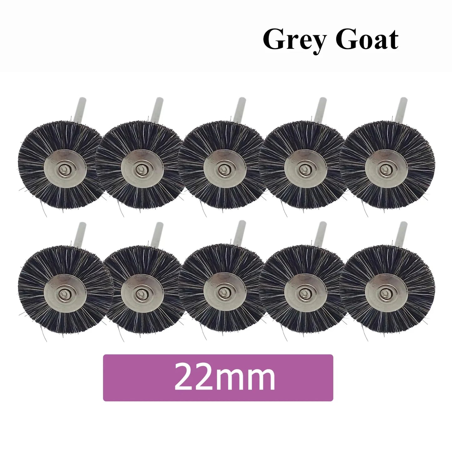 10Pcs/Bag Dental Odontologia Polishing Brush Wheel Rotary Tools 2.35mm HP Shank Wool Goat Cotton Black Buff Dentistry Laborator