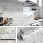 55CM DIY Adhesive Wall Wallpaper Marble Dining Room Kitchen Cabinet Decoration Mold Resistant And Waterproof Wall Sticker Home