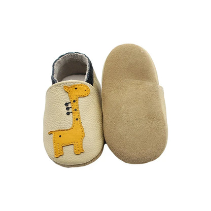 Autumn Baby Shoes Toddle Boys Girls Skid-Proof Shoe Soft Sheepskin Sneakers Fashion Animal Picture First Walker Moccasins 0-24M