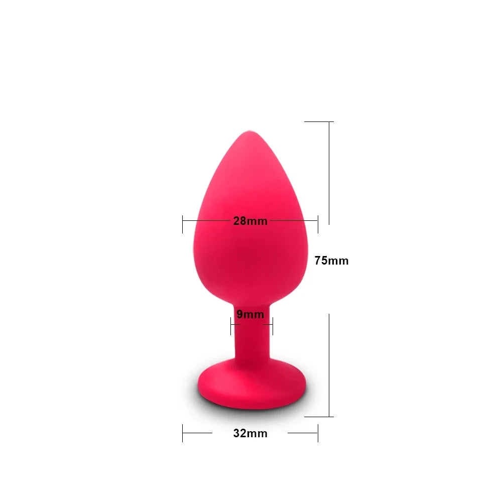 S/M/L Soft Silicone Anal Plug Mini Erotic Butt Plug Sex Toy for Anal Toy Beginner Men Women Gay Couples Prostate Stimulator