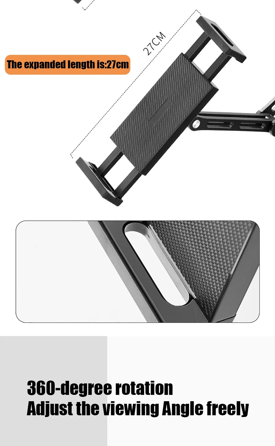 Adjustable Tablet Wall Mount Phone Stand Long Arm 360 Degree Rotatable Cantilever Desk Bed Holder for 4.7-12.9 inch Support iPad