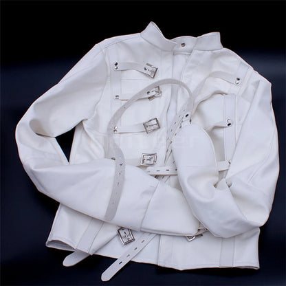 Female Sofe Leather Adjustable Binder Bondage Straitjacket Binding Slave Lockable Coat For Women Erotic Cosplay Adult BDSM