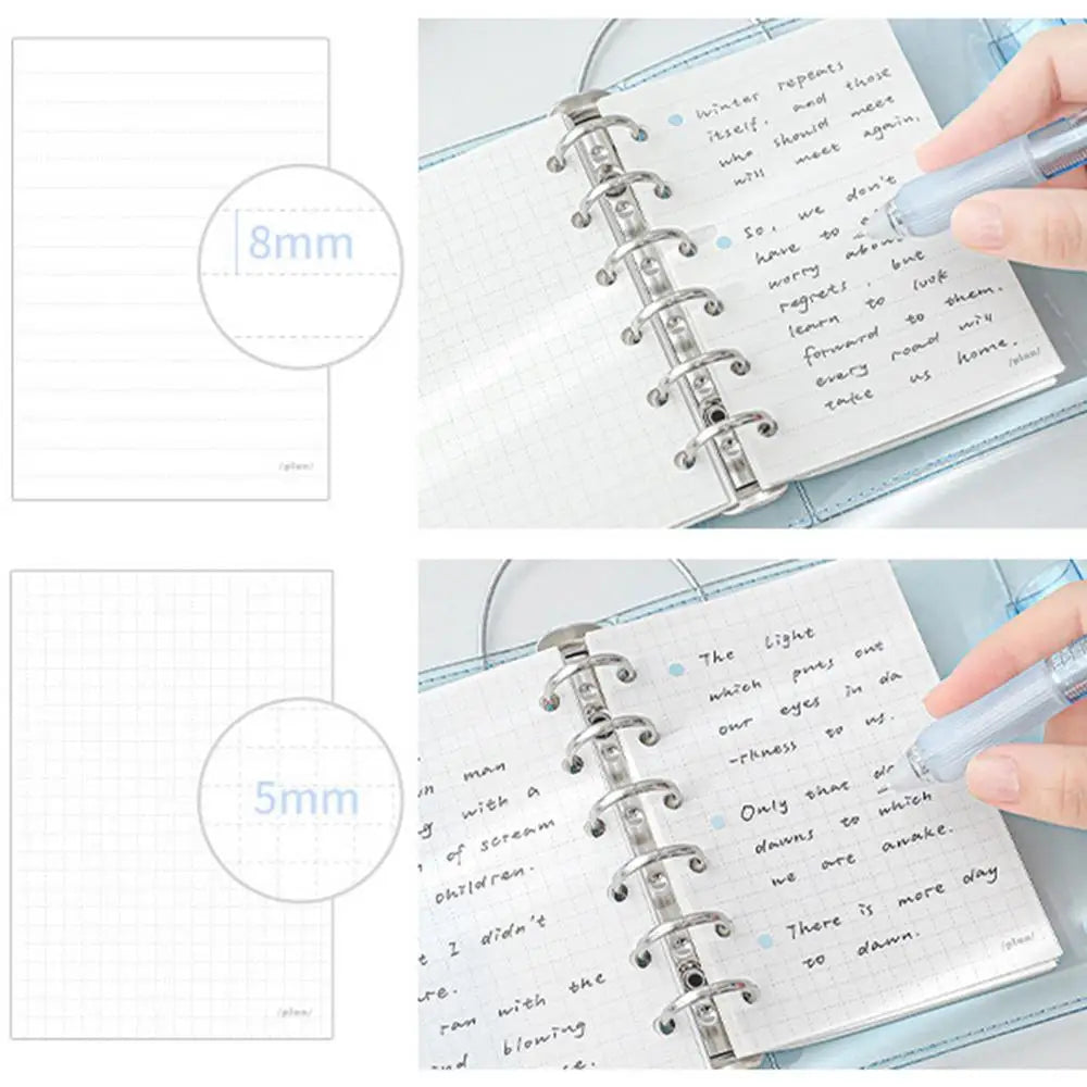Binder Notebook Aesthetic Portable Detachable Pages Aesthetic Small Notebook Planner for Kids Adults School Classroom College