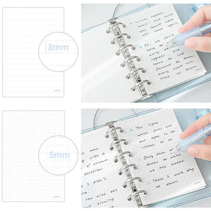 Binder Notebook Aesthetic Portable Detachable Pages Aesthetic Small Notebook Planner for Kids Adults School Classroom College