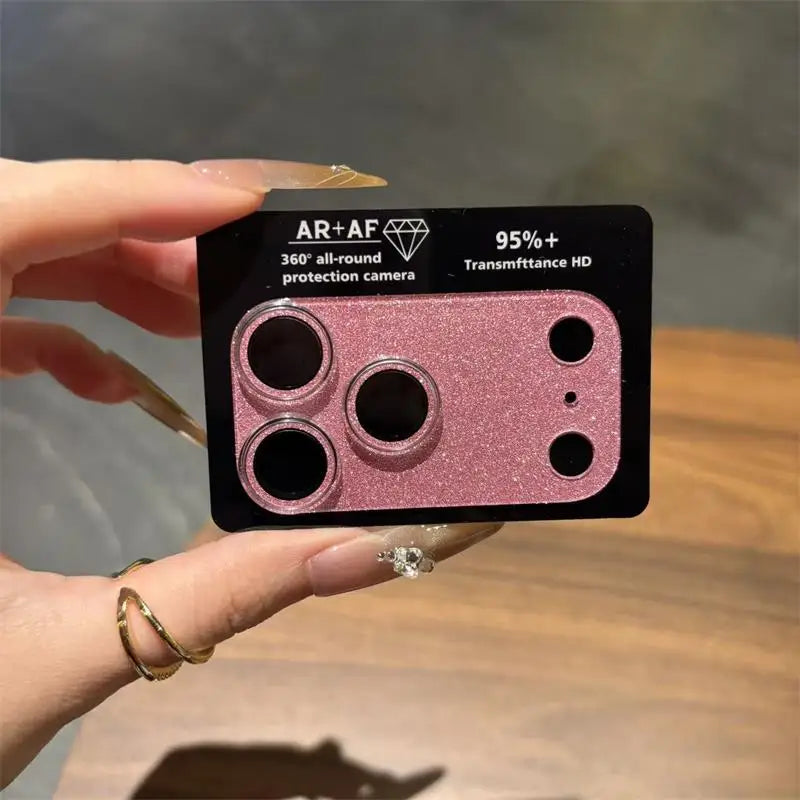 Glitter Bling Full Camera Shield Protector For iPhone 17 Pro 17 ProMax 17 Lens Guard Tempered Glass Film Ring Back Cover