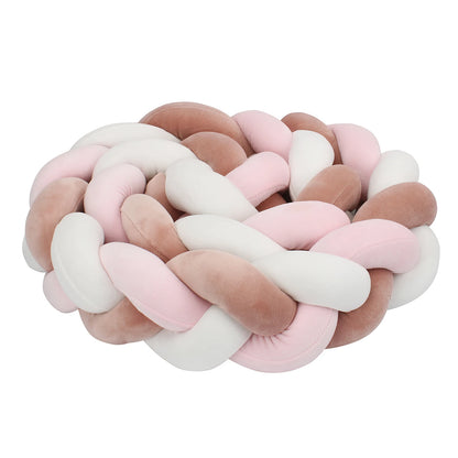 1-4M Baby Bumper Bed Braid Knot Pillow Cushion Bumper for Infant Crib Protector Cot Bumper Room Decor Crib Bedding Braid Set