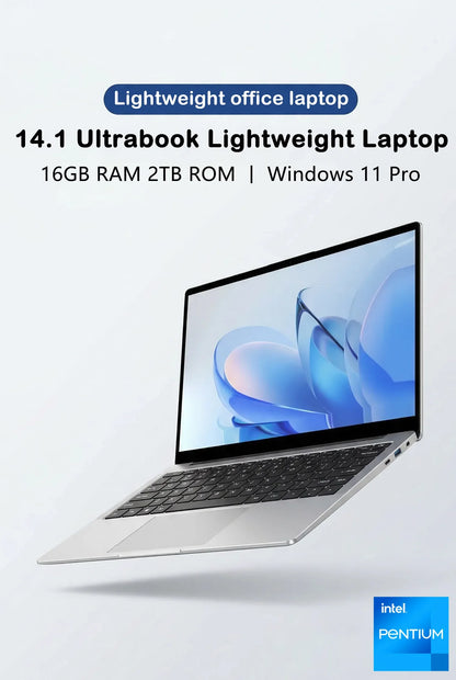 14.1 Inch Business Ultra Portable Laptop I9-9900 I9-10980HK 2026 Win11 DDR4 16GB/32GB RAM 2TB SSD Slim Office Notebook PC
