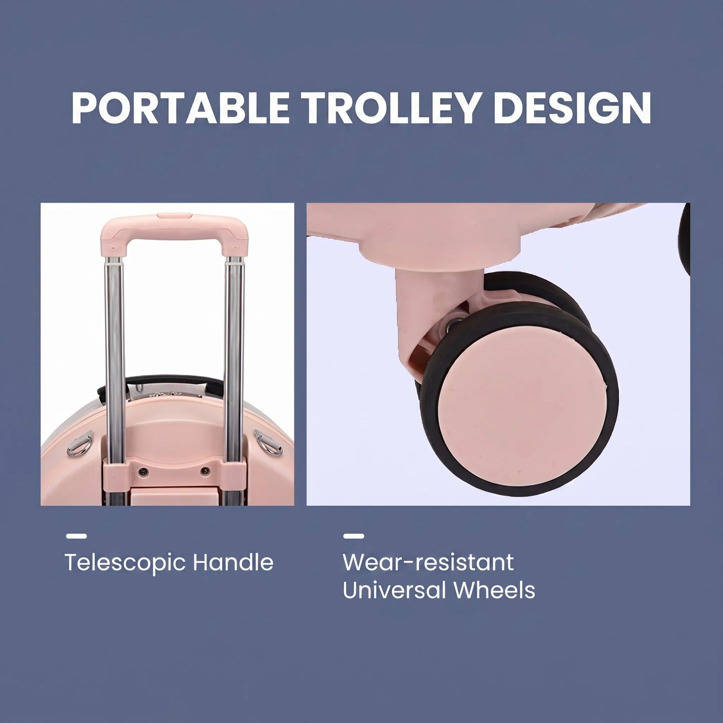 2-in-1 Fashion Portable Transparent Space Capsule Pet Carrier Backpack Rolling Travel Trolley Box Detachable Telescopic Handle
