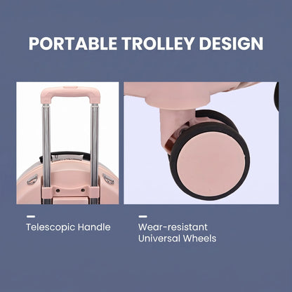 2-in-1 Fashion Portable Transparent Space Capsule Pet Carrier Backpack Rolling Travel Trolley Box Detachable Telescopic Handle