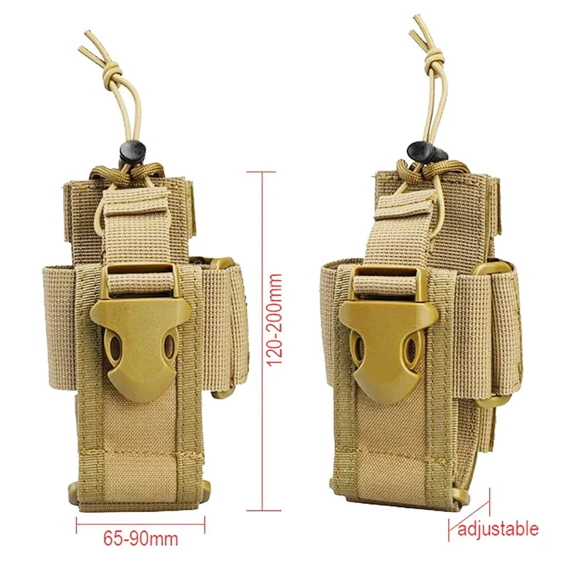 New Tactical Adjustable Walkie Talkie Holder Radio Pouch Hunting Interphone Hanging Bag Outdoor Nylon Molle Radio Pouch