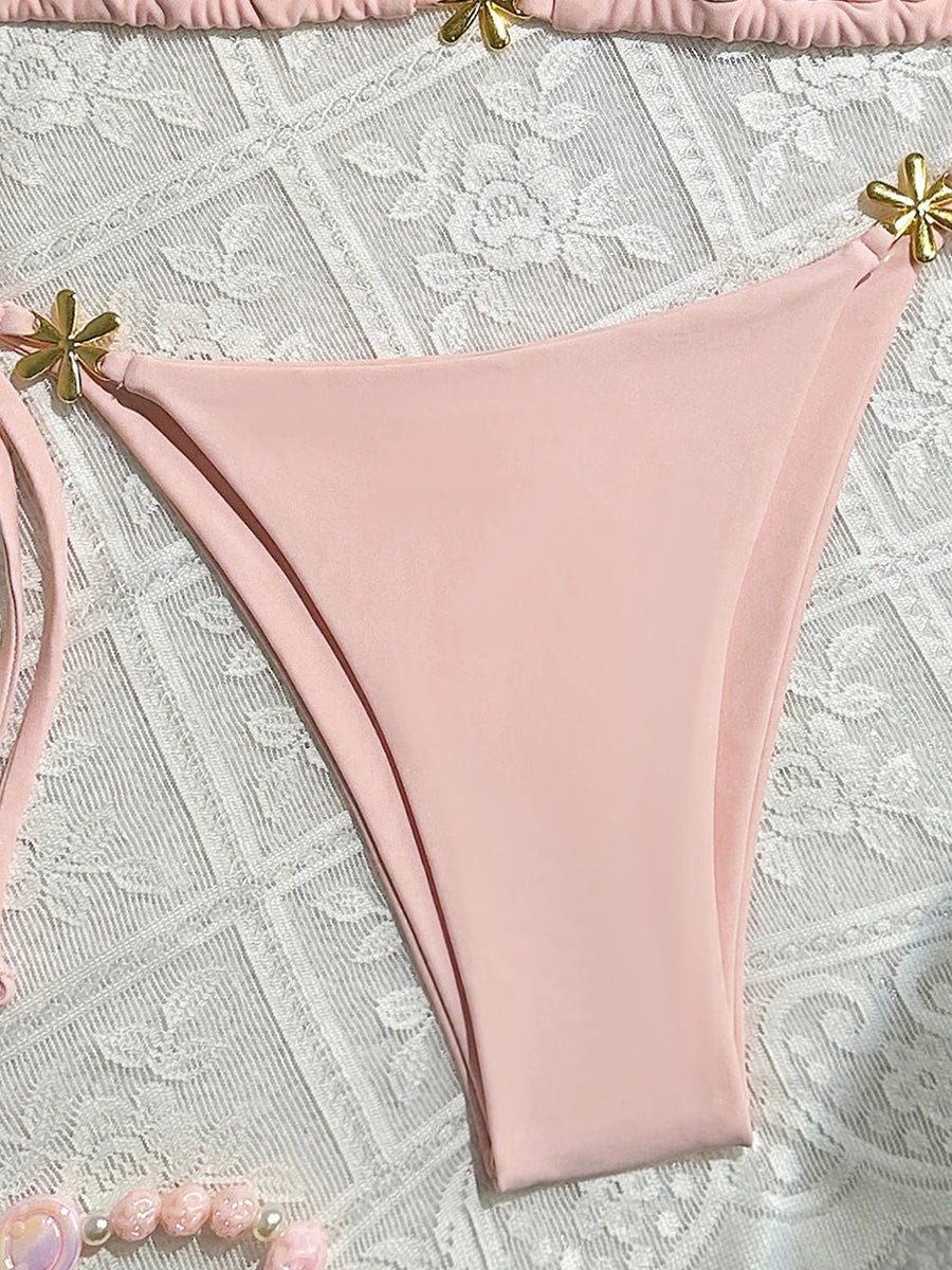 Micro Bikinis Sexy Women Swimsuit Swimwear 2026 Push Up Bikini Set String Bathing Suit Halter Beachwear Brazilian Biquini Female