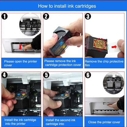 Einkshop For HP 301XL 301 XL Refillable Ink Cartridge for HP301 Deskjet 1050 2050 2510 3000 3050 3052 3054 3540 1510 2540