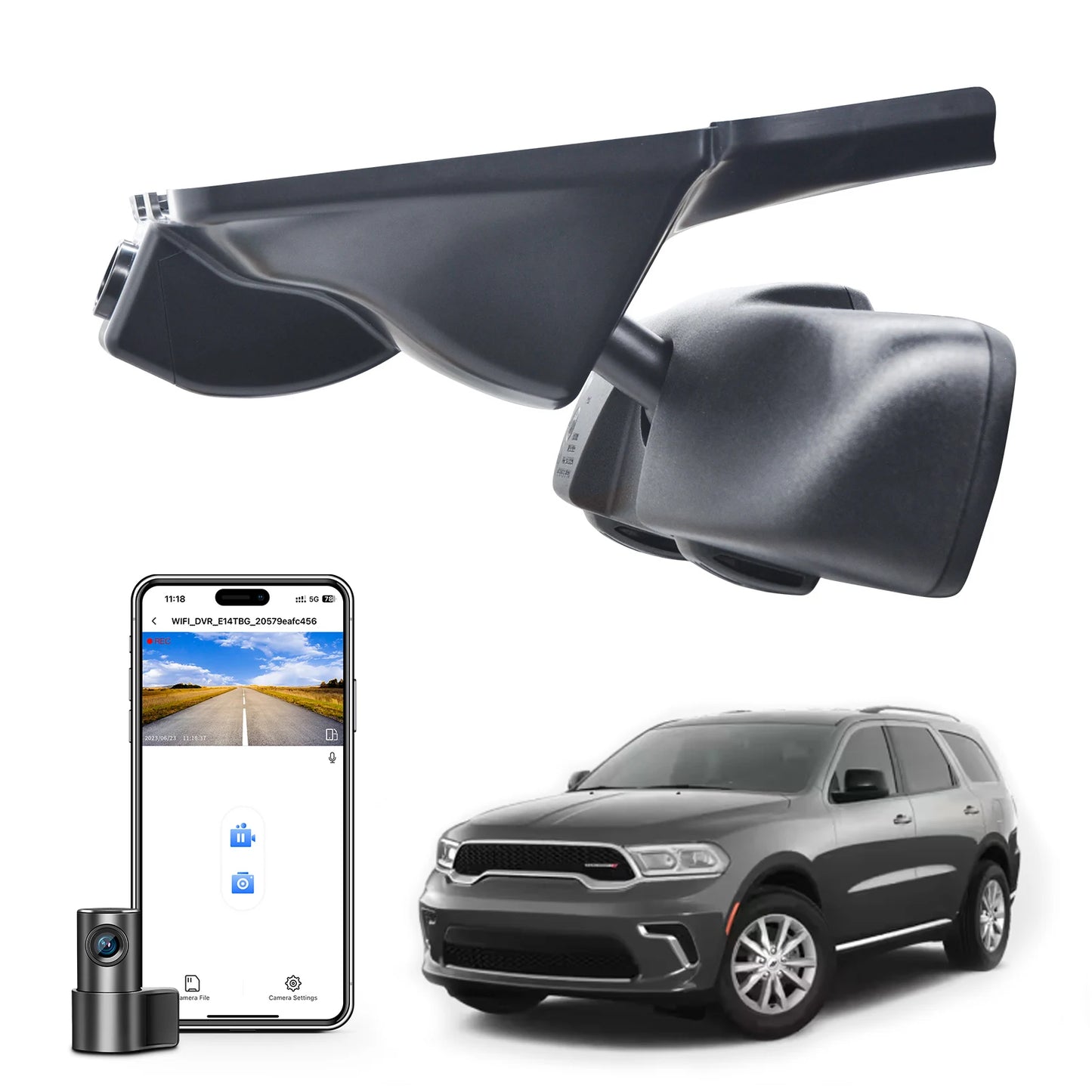 Mangoal Dash Cam 4K For Dodge Durango Dash Car Camera 2016-2026 GPS WiFi & App IMX 335 STARVIS Sensor Plug and Play DashCam