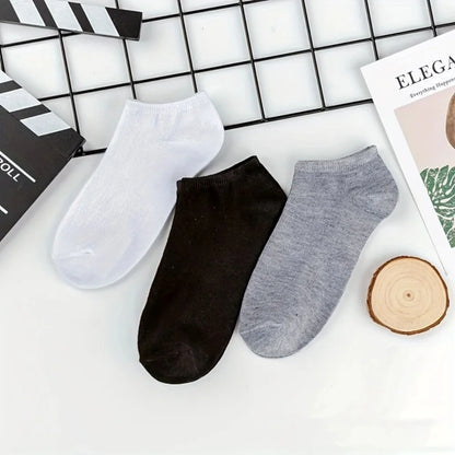 5/10-Pack Unisex Comfort-Fit Ankle Socks for All, Breathable & Lightweight - Ideal for Sports & Daily Wear