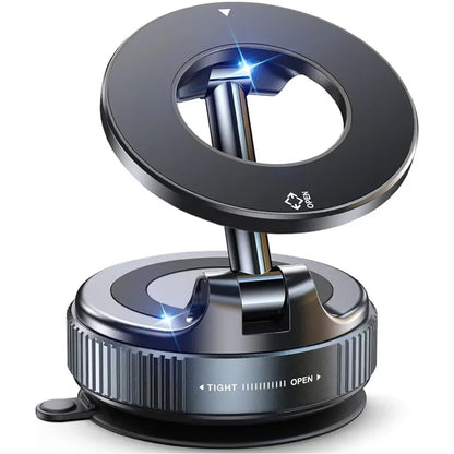 Car Phone Magnetic Stand Mechanical Vacuum Suction Cup Rotate 360° Magnetic Adsorption Bracket Navigation Universal Holder