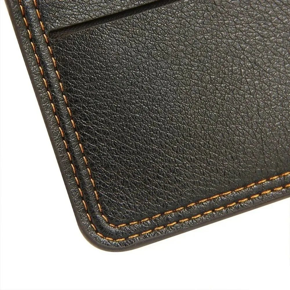 2027 Short Bifold Faux Leather Masculina Billetera Credit ID Card Holder Wallet Billfold Purse Clutch Solid Hombre Business Slim