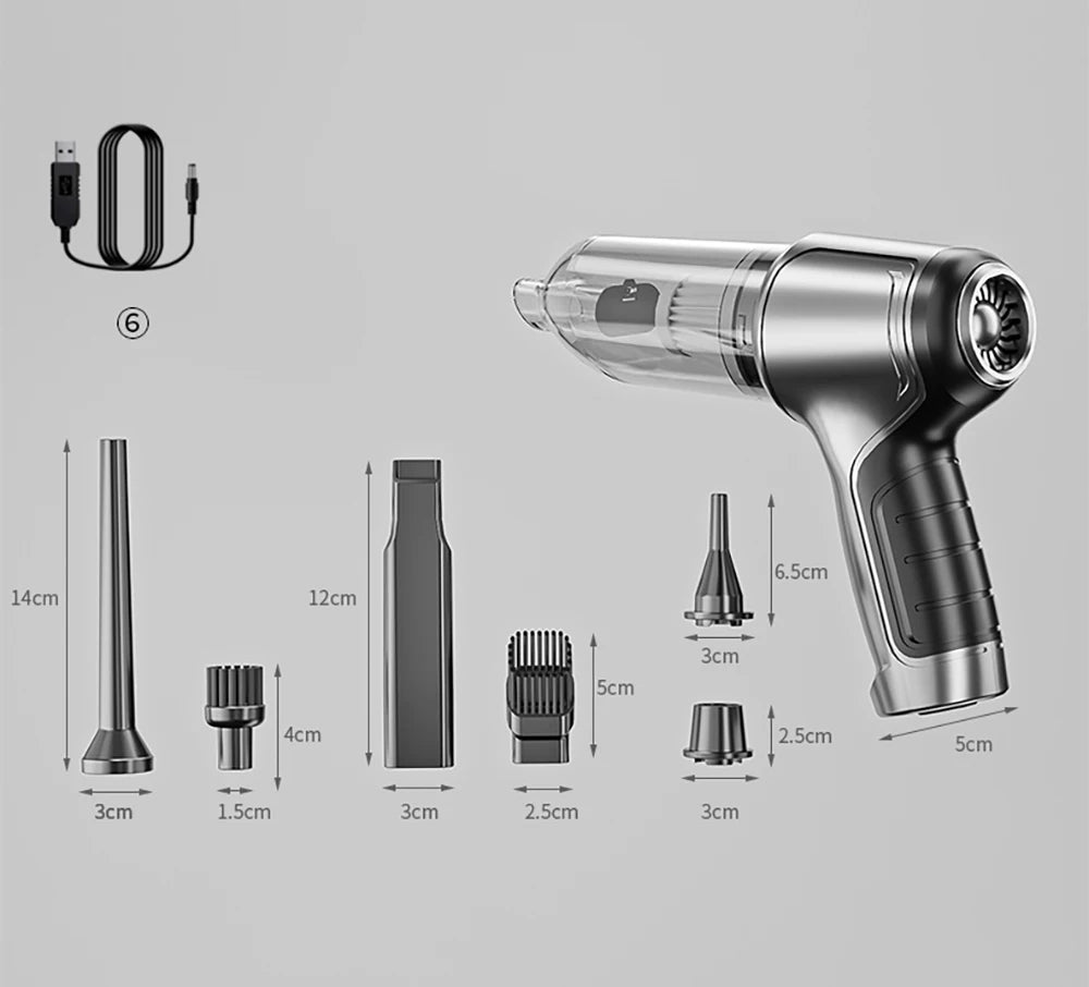 Car Vacuum Cleaner 95000PA High Power Wireless Handheld Vacuum Cleaner Cordless Powerful Hand Vacuum Cleaner Blower for Car Home
