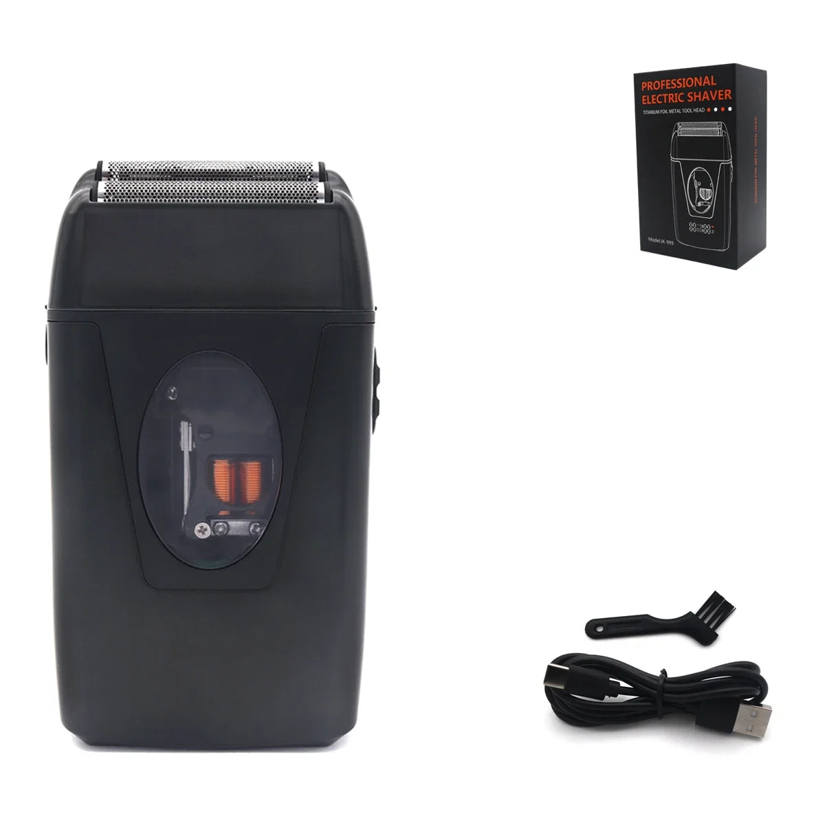 Professional Barber Shaver with Double Foil 9200RPM and LCD Display Mens Shaving Machine for Salon Use