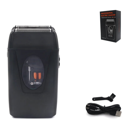 Professional Barber Shaver with Double Foil 9200RPM and LCD Display Mens Shaving Machine for Salon Use