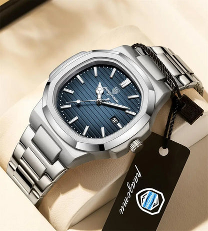 2026 New For Men Fashion Brand Male Watch Waterproof Luminous Stainless Steel Watches  Date Week Casual Quartz Men's Clock Reloj