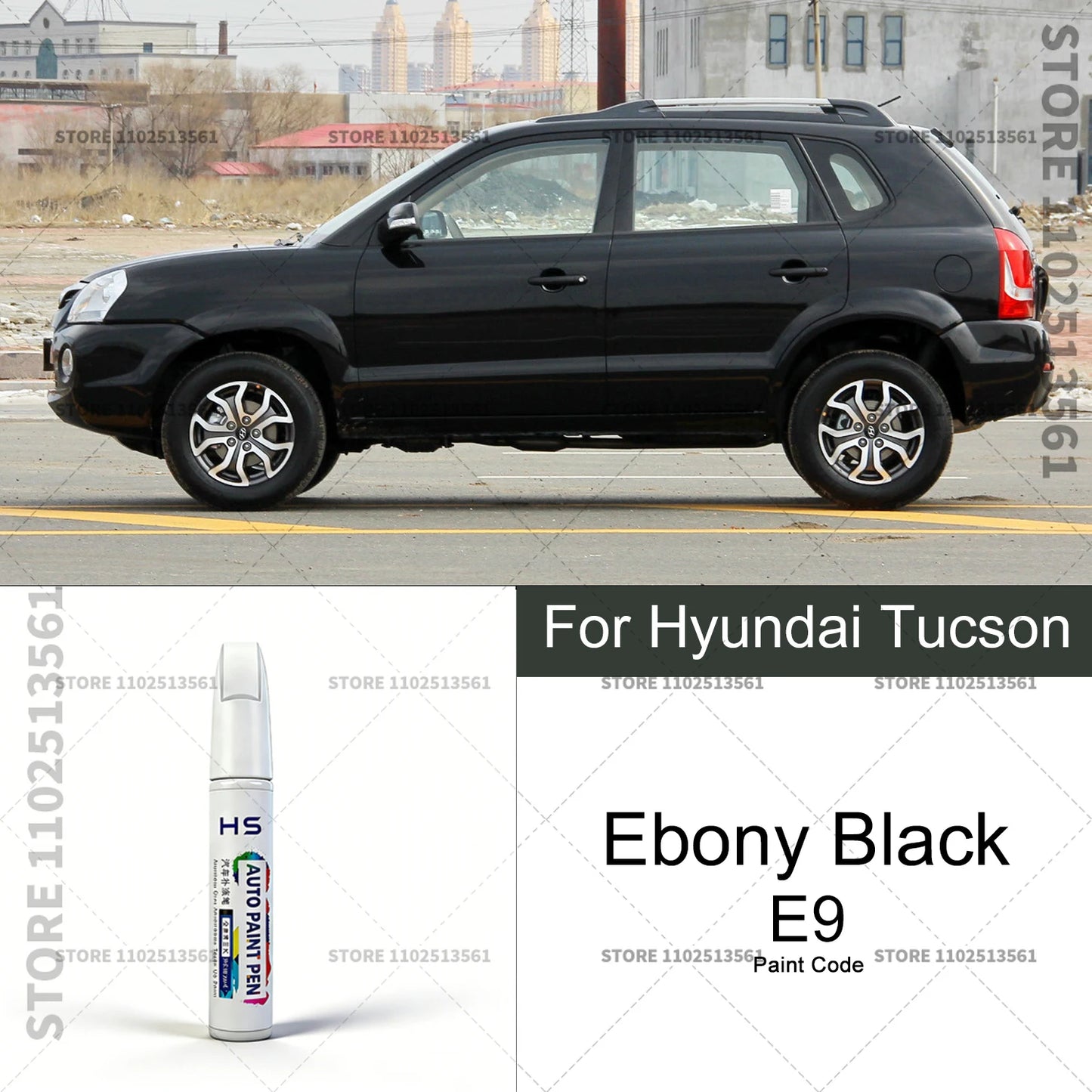 Car Paint Repair Pen Touch Up Scratch Remover DIY Auto Accessories For 2004-2025 Hyundai Tucson White Brown Black E9 BN Blue BU