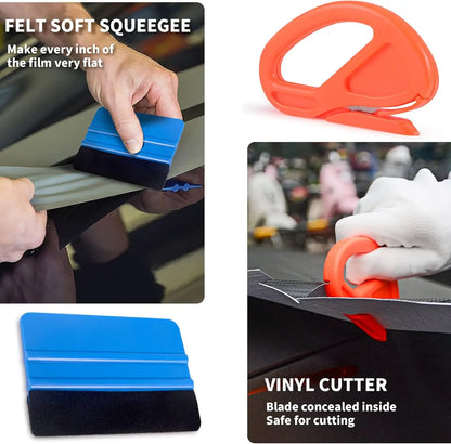 18/45/65pcs Window Tint Kit for Cars Vehicle Glass Protective Film Wrapping Set Vinyl Wrap Tools Window Tint Tools Car Film Kit