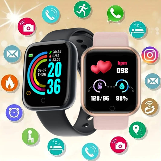 Sports Smartwatch Women Bracelet Men Smart Watch Connected Music Control Player Fitness Step Sleep Monitor Y68 D20 Alarm Clock