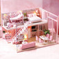 Doll House Kit 3D Wooden Mini DollHouse Assembly Building with Furniture Kit Toy For Birthday Gift 3D Puzzle Handmade Home Decor