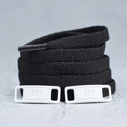 4Pcs AF1 Shoelaces Black White Flat laces and Shoe Decoration Suit Sneaker Shoelace Air Force one Shoes Accessories