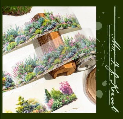50mm*2m Plant flower landscape PET Tapes Creativity Scrapbooking Hand Account Adhesive hand made Diy Junk Journal Craft Supplies