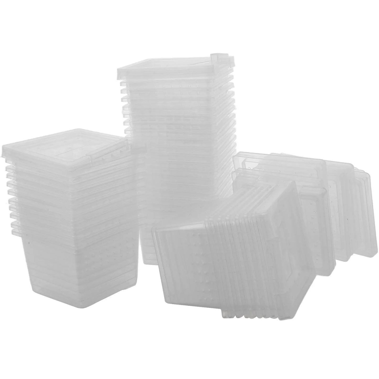 100Pcs Ventilated Insect Housing Box Premium PP Reptile Feeding Container for Daily Use Escape-Prevention Comfortable Nest