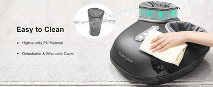 Medcursor Shiatsu Foot Massager Machine with Heat Roller Muscle Relaxation Pain Relief Electric Fully Wrapped Foot Massage