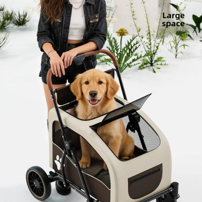 Medium Large Senior Dog Multifunction Pet Stroller Outdoor Travel Portable Foldable Stroller for Dog Pet Trolley Pet Stroller
