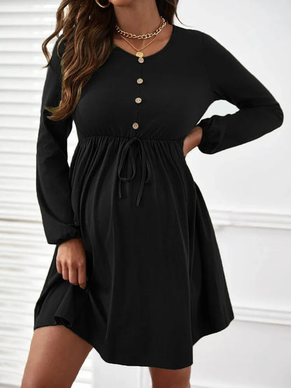 Maternity Dresses Photoshoot Women Clothes Summer Striped Short Sleeve Pregnant Button-down Casual Dress Fashion Shirt Clothing