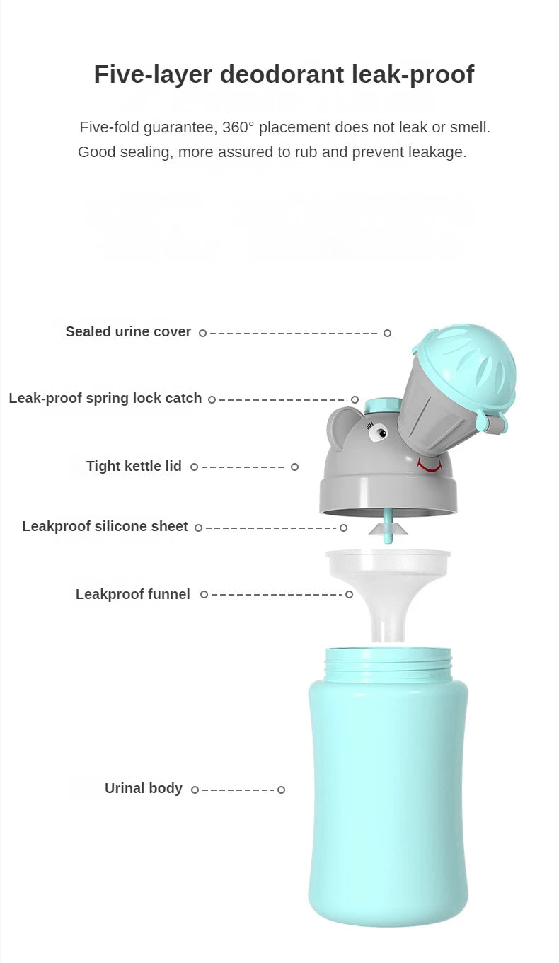 Portable Baby Hygienic Toilet Urinal For Boys Girls, Outdoor Car Travel Leak-Proof Potty, Children's Convenient Training Toilet