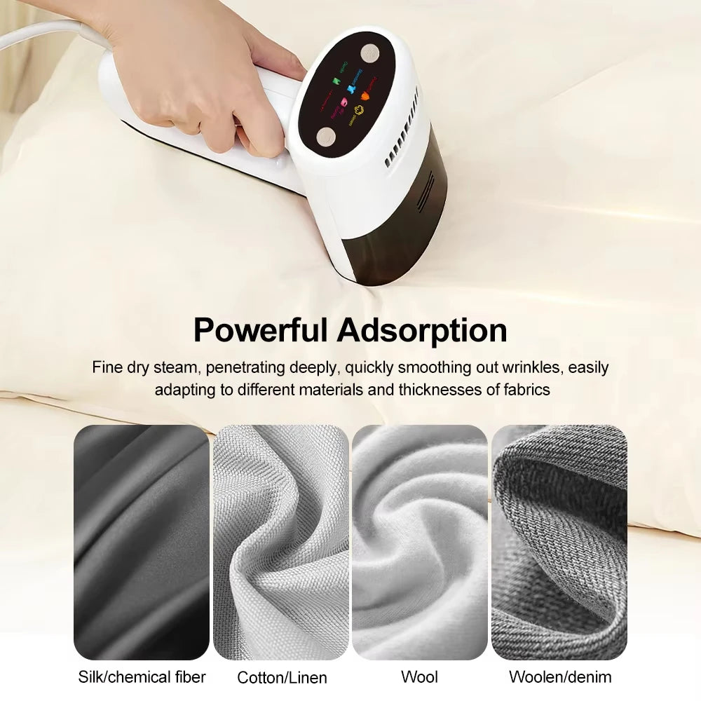 Handheld Powerful Adsorption Vacuum Steamer Iron 2 in 1 Steam Ironing Dry Ironing Garment Steamer Smooth Out Stubborn Wrinkles