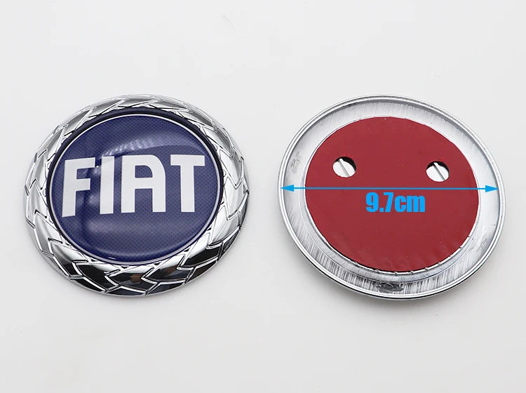 1pcs 3D 9.7cm 8.5cm 7.5cm ABS Car Front Logo Front Grill Rear Bumper Tail Door Trunk Emblem Sticker Styling Accessories For FIAT