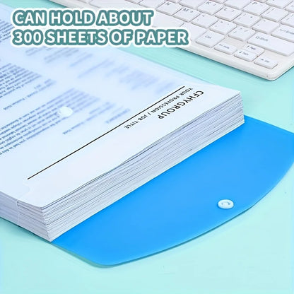 6PCS A4 Binder Pockets File Bags,11-Hole Expanding Binder,Transparent File Bag with Record Label,Suitable for Office,School,Home