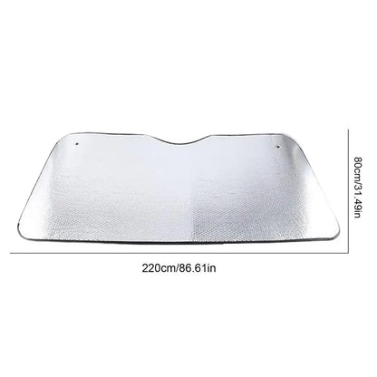 Truck Windshield Sun Shade Car Window Sunshades Anti-UV Thickened Sun Shade Cover Foldable Windshield Block Cover 220cmx80cm