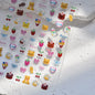 Colorful 5D Happy Birthday Nail Art Sticker Cake Candle Numbers Musical Note Cute Bear Stars Cherry Self Adhesive Manicure Decal