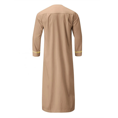 Middle East Ethnic Muslim Islamic Clothing Men Jubba Thobe African Dashik Ramadan Eid Abaya Arabic Kaftan Saudi Kimono Robe Gown