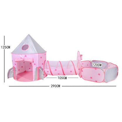 IMBABY 3 in 1 Kids Play Tent for Toddler with Baby Ball Pit and Play Tunnel Children Indoor Outdoor Playhouse for Birthday Gifts