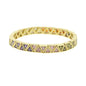 Gold Color Geometric Oval Stretchy Stretch Beaded Tennis Chain Bracelet For Women Fashion Adjusted Jewelry