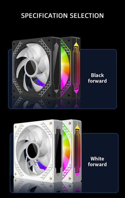 TEUCER 1PCS Prism12025 PC Case Fan 120mm 5V 3Pin ARGB Cyclic Mirror Light Effect PWM 800 to 2000RPM Cooling Fan