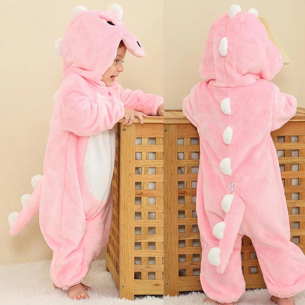 Baby Clothes Winter Pajamas Flannel Thermal Pijamas for Toddler Kids Boys Girls Squirrel Cow Onesies Infant Jumpsuit Pyjamas