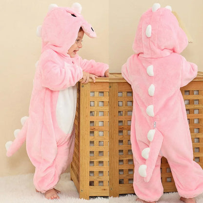 Baby Clothes Winter Pajamas Flannel Thermal Pijamas for Toddler Kids Boys Girls Squirrel Cow Onesies Infant Jumpsuit Pyjamas