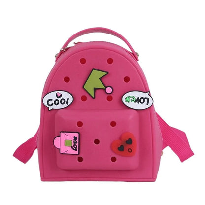 Stationery Adjustable Straps Silicone Backpack Zippered Waterproof Kids Schoolbags Soft Durable Kindergarten Knapsack Student