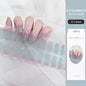16/22 Tips Semi Cured Gel Nail Stickers for UV Lamp Designer Adhesive Nail Gel Wraps DIY Long-lasting  Nail Decoration