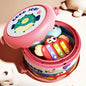 Baby Musical Storage Drum with Percussion Instruments, Cartoon Early Educational Music Toy Toddlers Baby Shower Gift